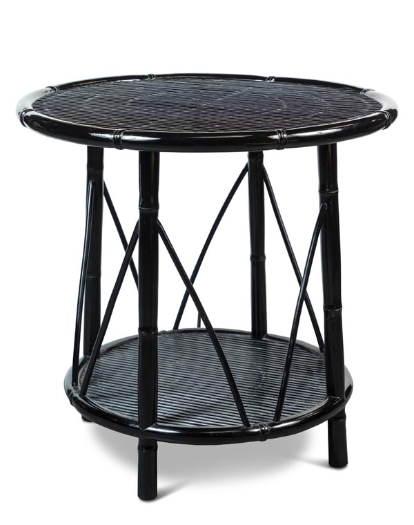 Round Plantation Style Occasional Table