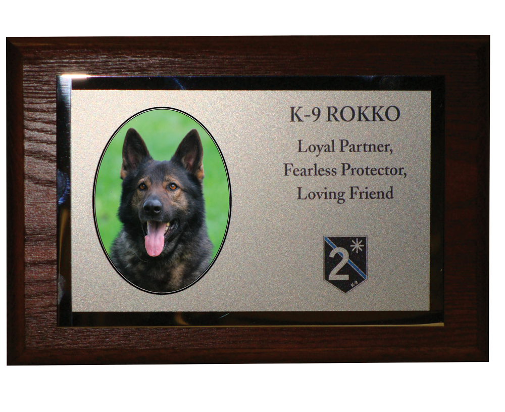 k9 memorial plaque