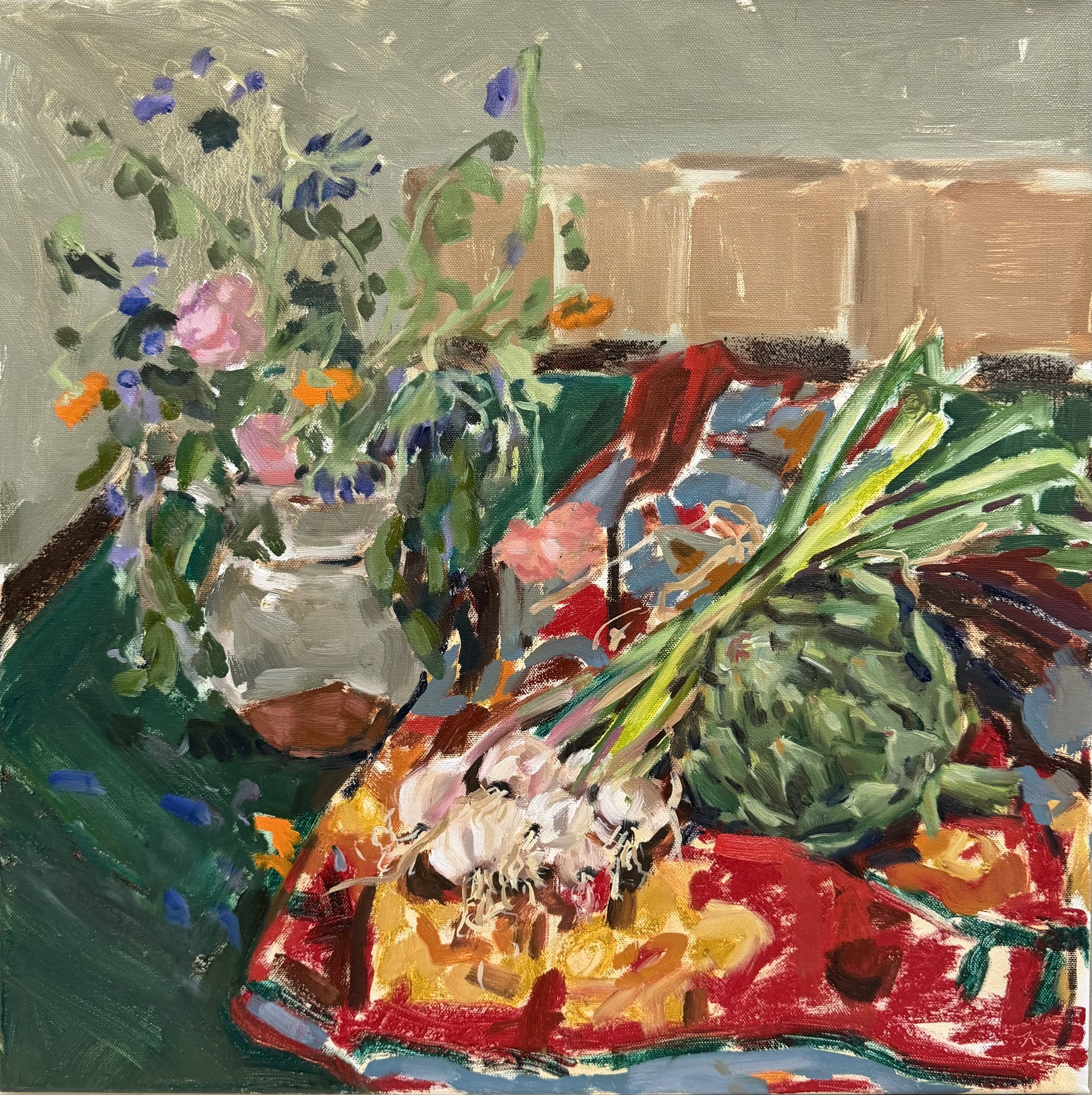 Artichoke and Flowers
