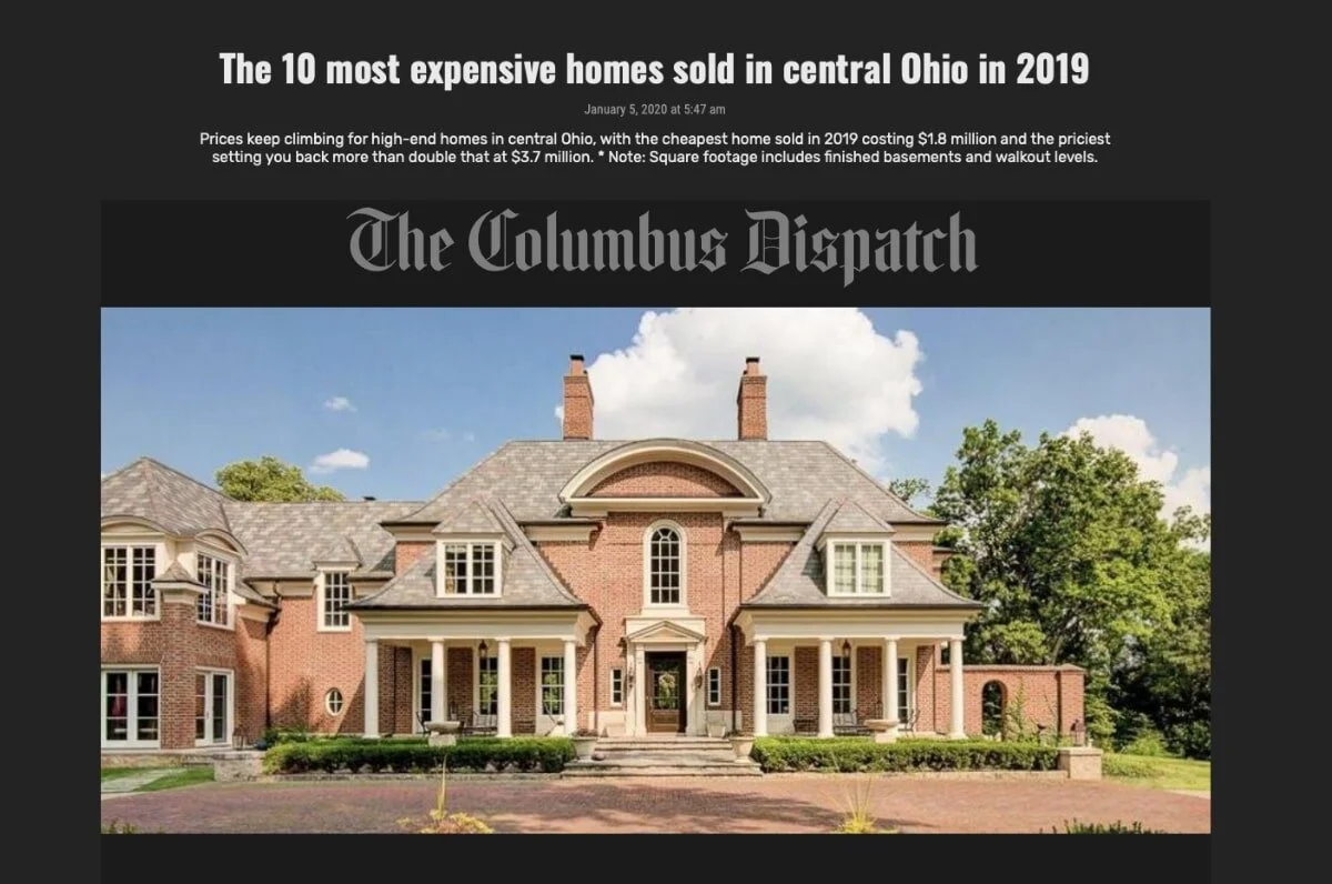 Columbus Dispatch: The 10 most expensive homes sold in central Ohio in 2019