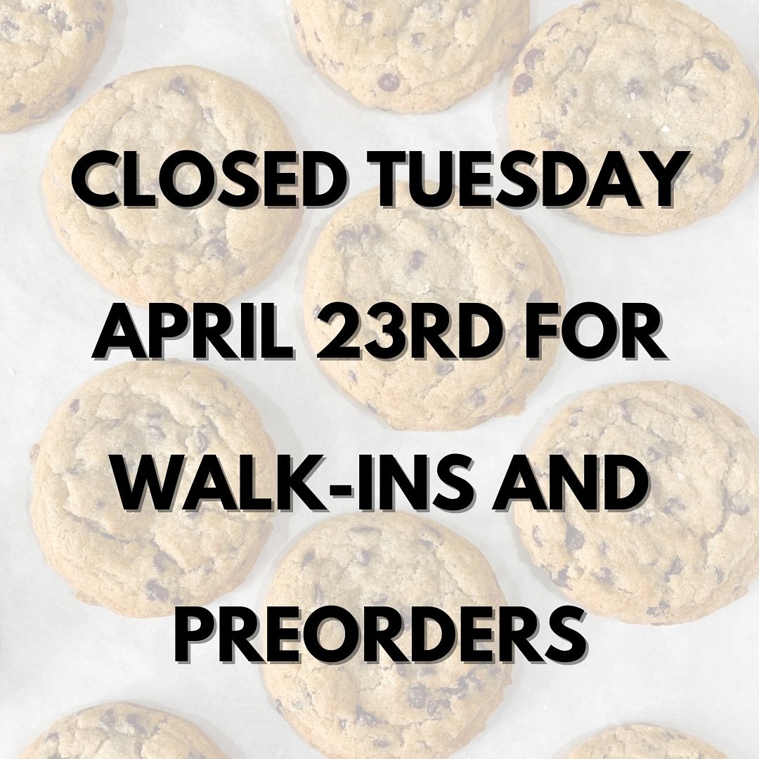 Hello @4birdsbakery fam! We&rsquo;re taking our cookies to an @indiana_grown event today and will be closed for retail orders for walk-ins and preorders for Tuesday April 23rd. Our retail operations will resume tomorrow! 

Thank you for your understa