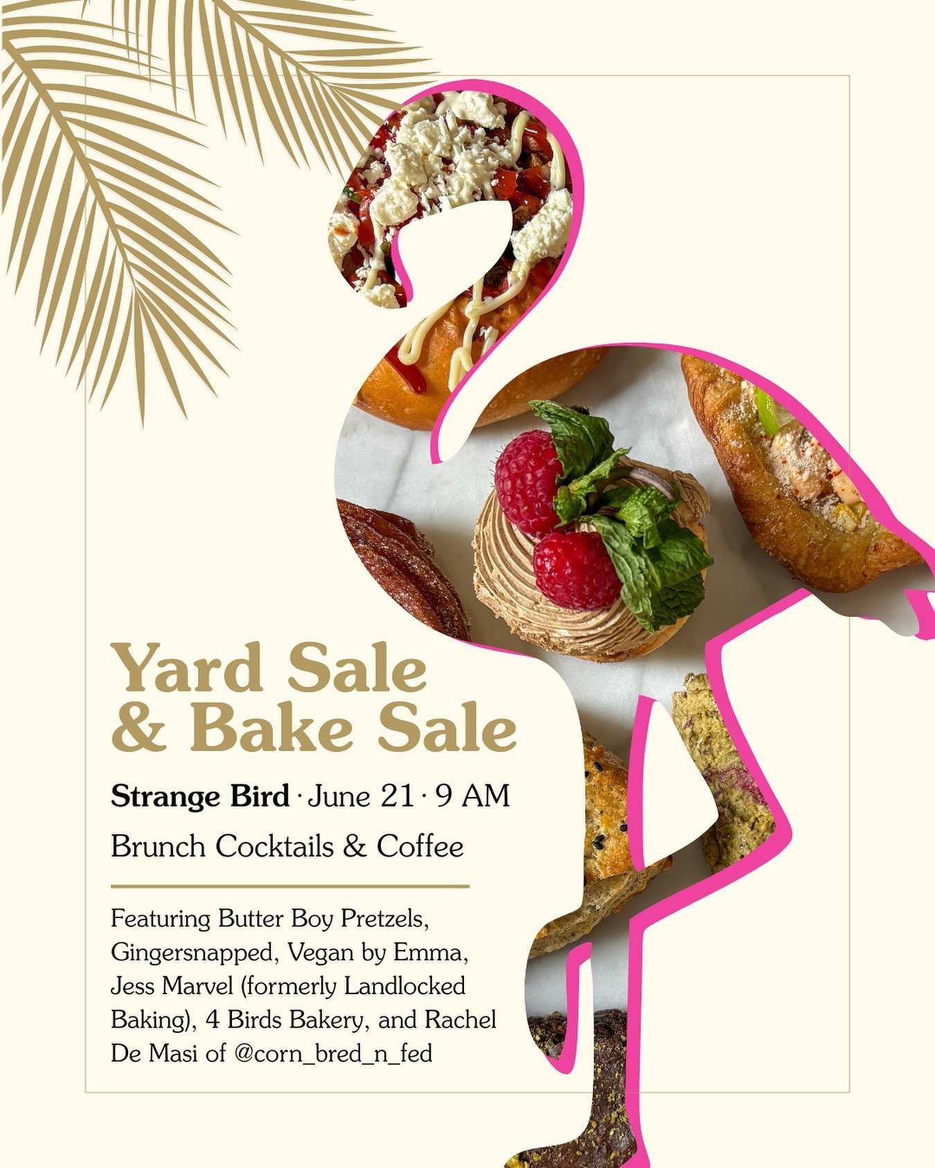 Indy, we&rsquo;re really excited about this one! Tomorrow Morning, 9AM at Strange Bird 🦩 Brunch Cocktail &amp; Coffee x Bake Sale x Yard Sale ☕️🍪🥐 Hope to see you there! If we have rain, we have space indoors, so don&rsquo;t let that scare you awa