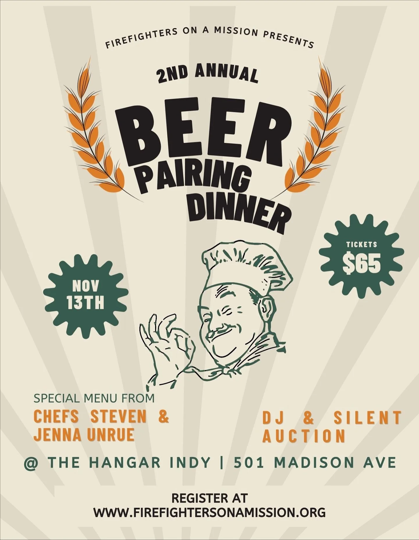 Join us for the 2nd Annual Beer Pairing Dinner 🍺🍽️ &mdash; benefiting FirefightersOnAMission.org 🚒🧑&zwj;🚒👩&zwj;🚒

Enjoy beer-paired dinner crafted by our very own Jenna &amp; Steven from 4 Birds Bakery, plus a DJ and silent auction &mdash; all