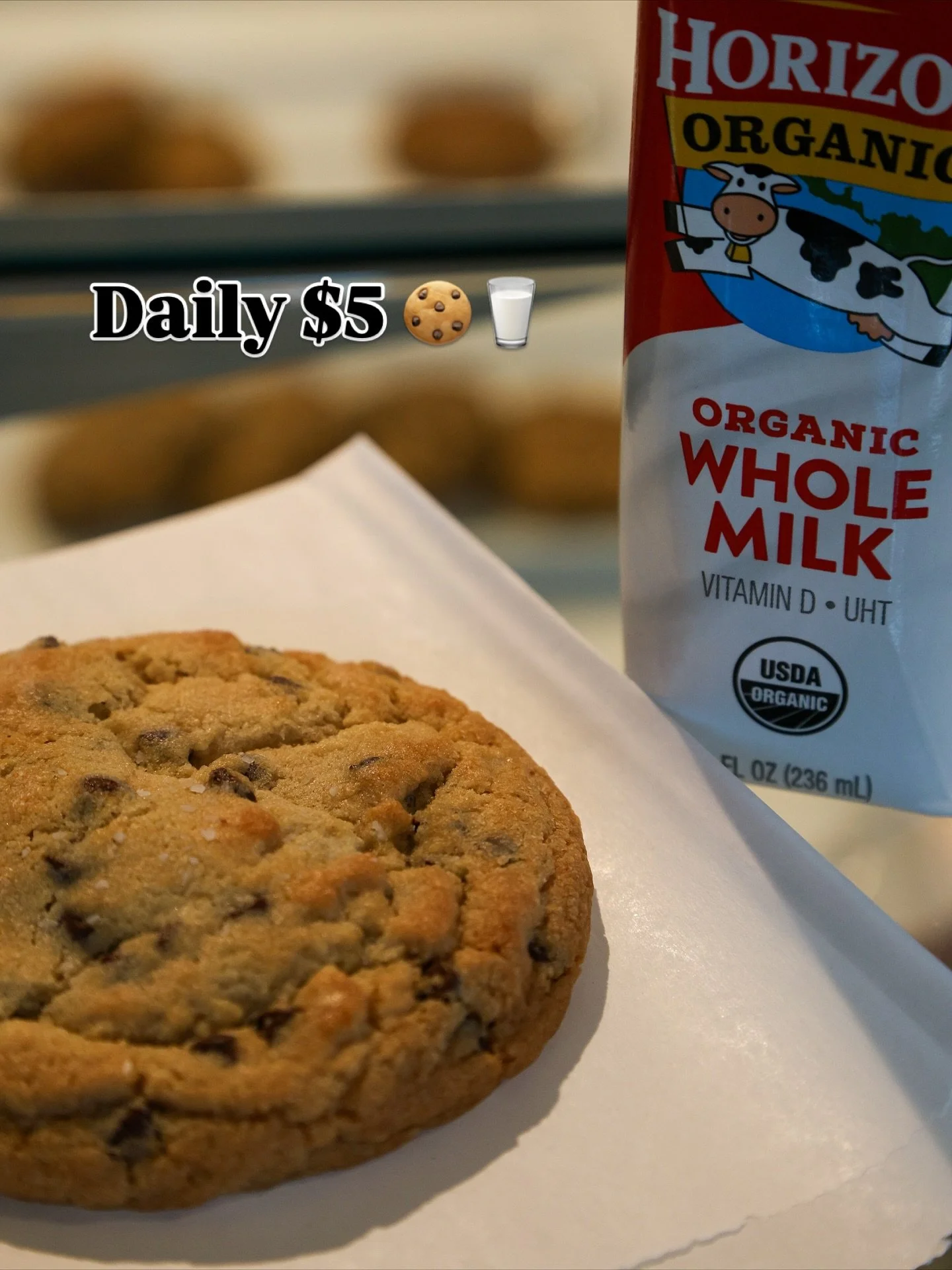 $5 cookie and milk 🍪🥛 it doesn&rsquo;t get any better than this classic duo ✨