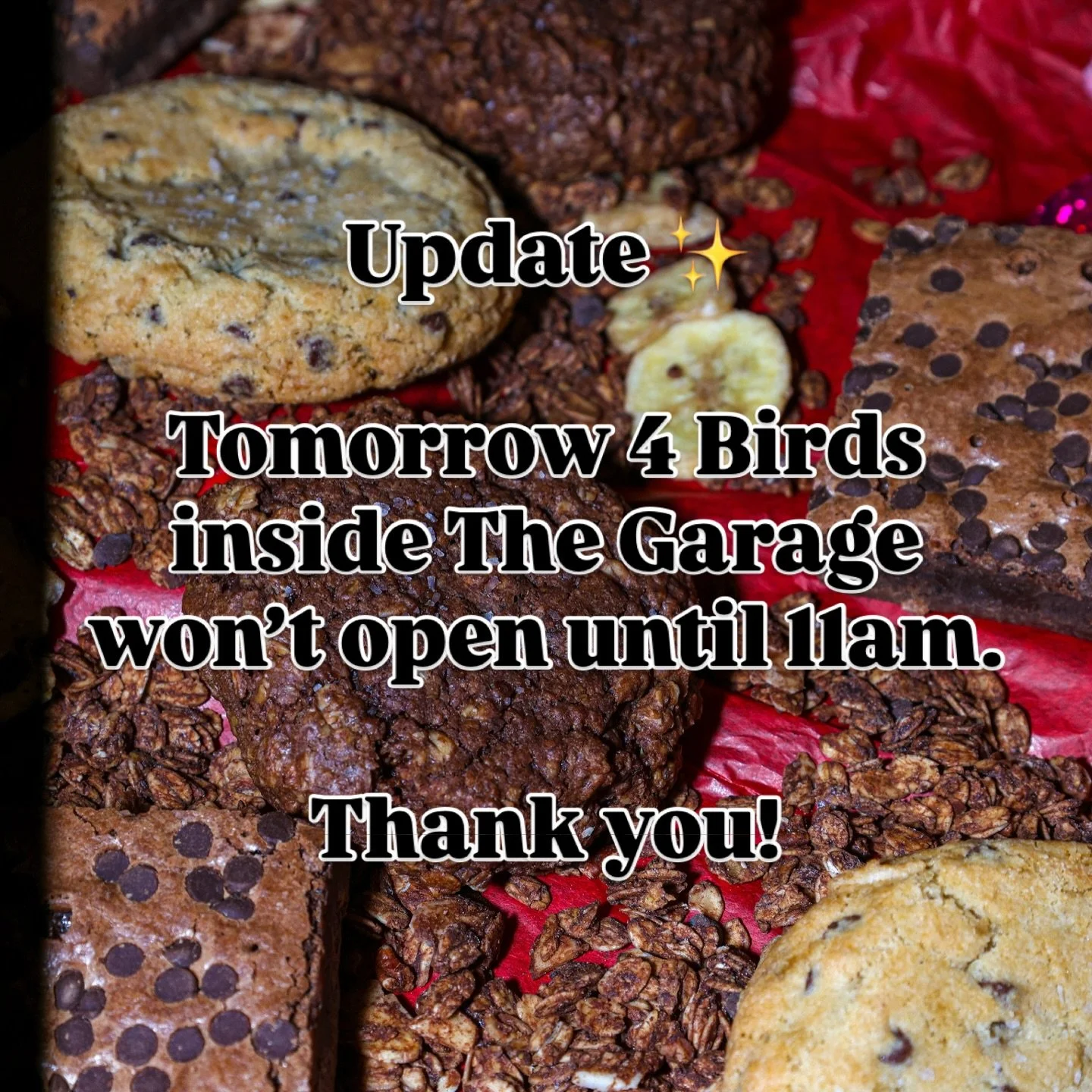 Update ✨ we are delaying opening at The Garage Foodhall tomorrow (1/24) morning until 11AM.