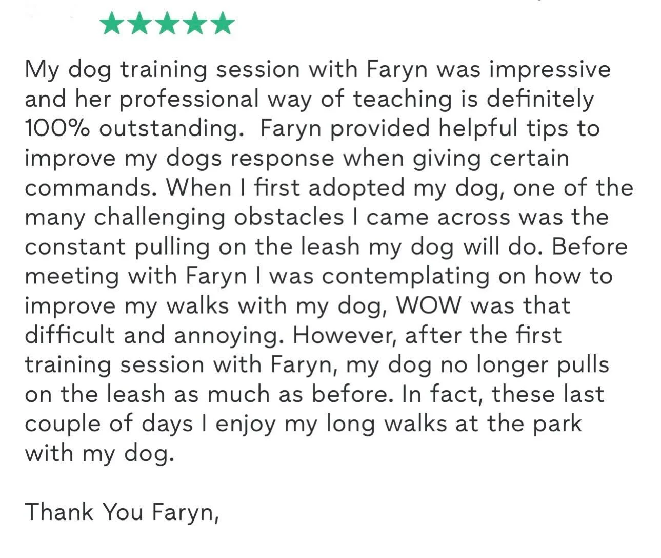 Love a great review 💗💗💗 #dogspeak #dogspeaknj #dogtraining #dogtrainingnj