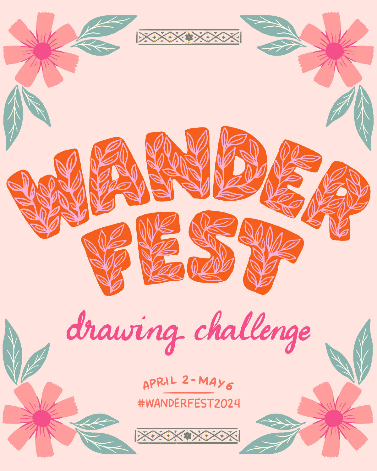 Fun new drawing challenge coming your way! Travel the world through your imagination and create beautiful art with these festival-inspired prompts. The challenge runs from April 2-May 6 and you have a week for each of the prompts!

Rules are simple:
