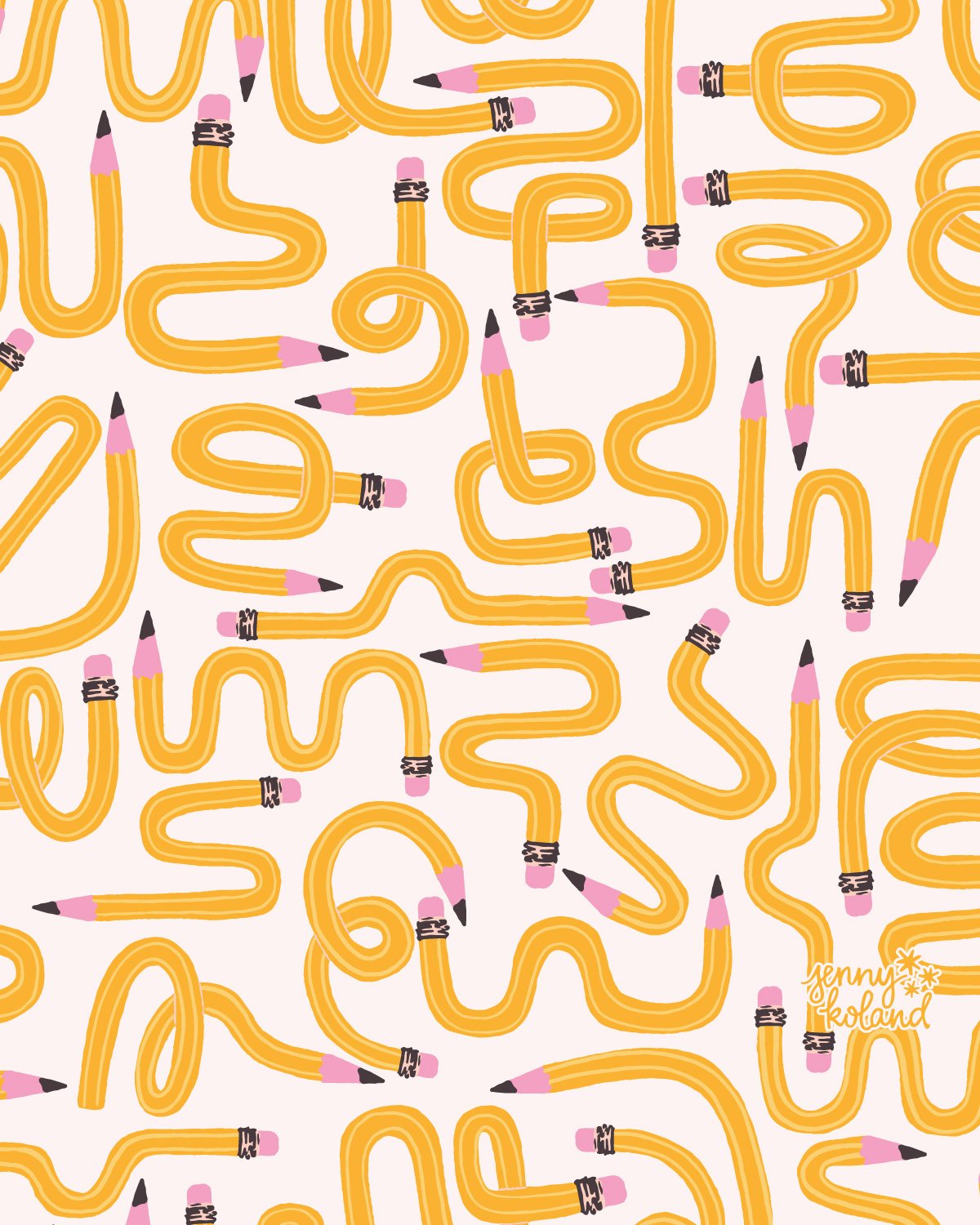 Monday vibes 💛 ✏️ 💛 ✏️ 💛 

I loved making these twisty pencils and can't wait to see them in action! They are available as part of my School Days collection on @spoonflower and also available for licensing

#pencilpattern #backtoschoolpattern #sch