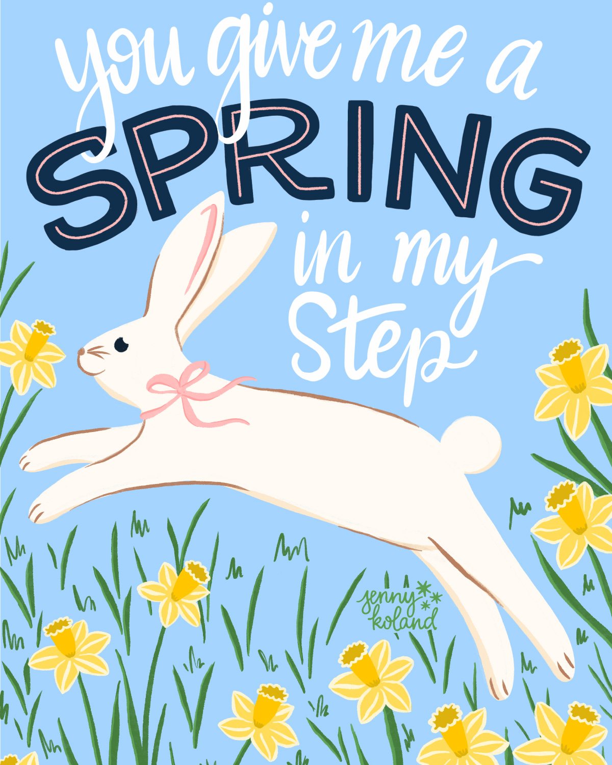 The calendar still says it's spring, even if the weather has been gray and foggy over here. And spring calls for bunnies and daffodils! 

#springart #springillustration #greetingcarddesign #dhgartspark #bunnyillustration #bunnyart #artlicensing #artf
