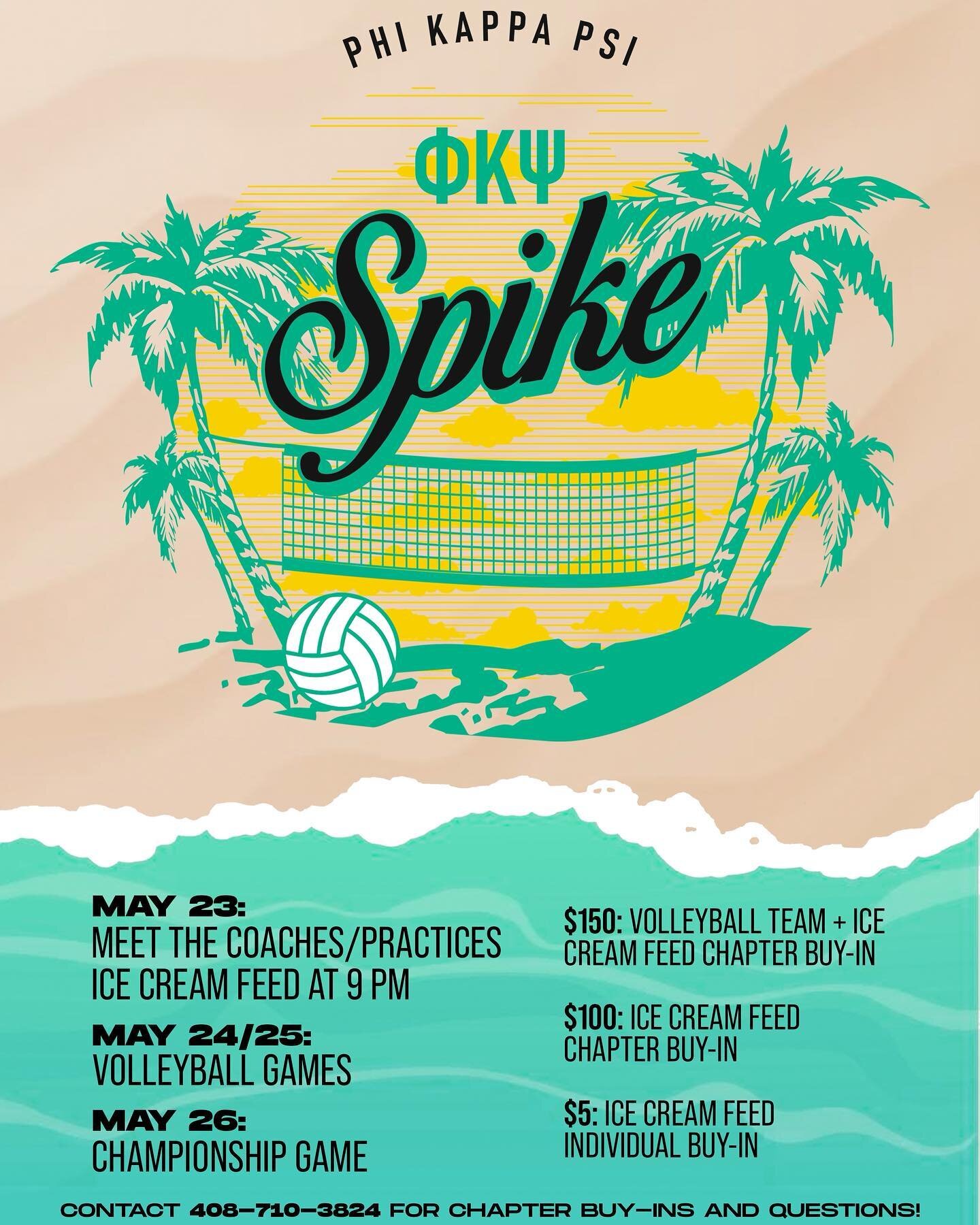 Coming Back is Phi Psi Spike 2022! 
The annual UW Phi Psi Spike is back after two years. Come join us and play a volleyball tournament against other sororities, coached by fellow Phi Psi&rsquo;s! There will also be an ice cream feed! 

ON TOP OF THAT