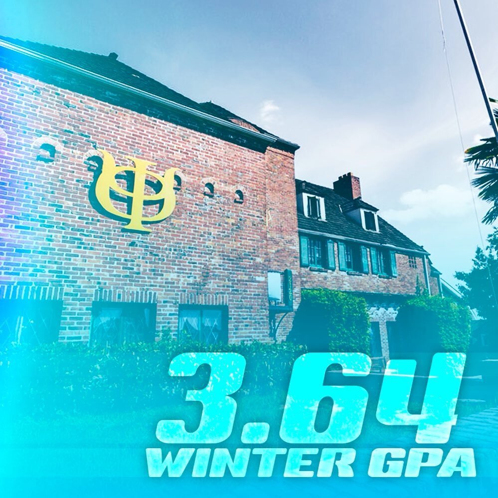 Congratulations to our brothers for achieving a chapter GPA of 3.64 for the Winter 2022 Quarter!

68% of our members made the Dean&rsquo;s List
✅Above IFC Average
✅Above Greek Average
✅Above UW Men&rsquo;s Average
✅Above Undergrad Average

Shoutout t