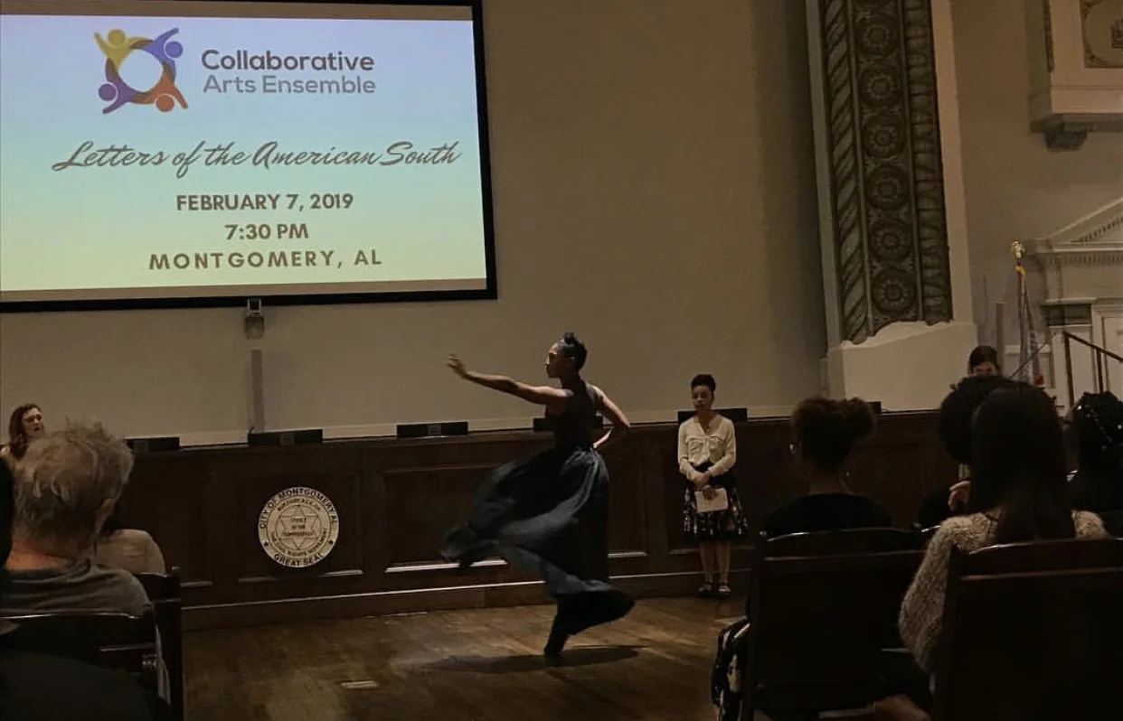 Dancer Amber Pickens performing with Collaborative Arts Ensemble in Montgomery, AL