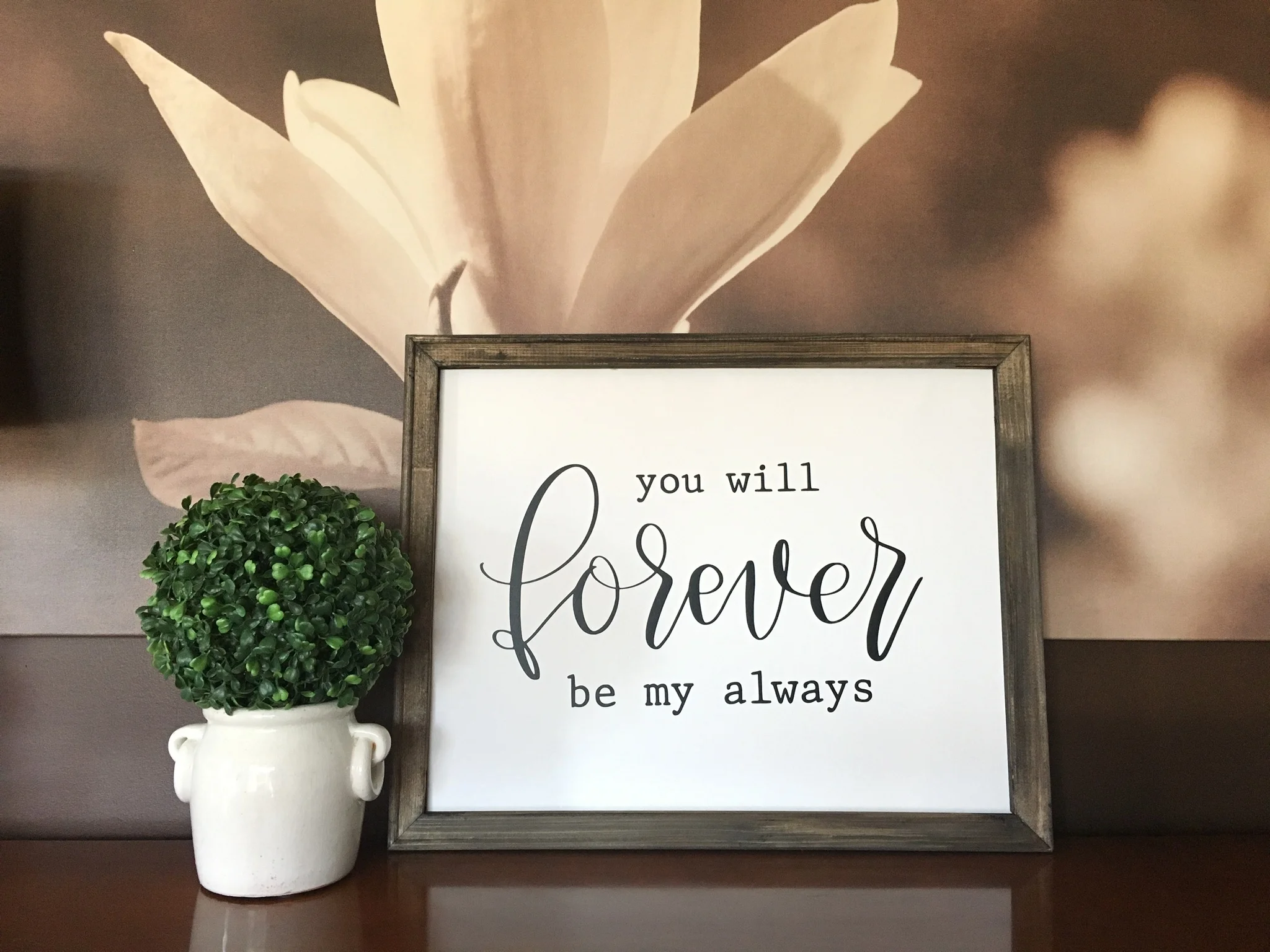 Framed canvas farmhouse sign 