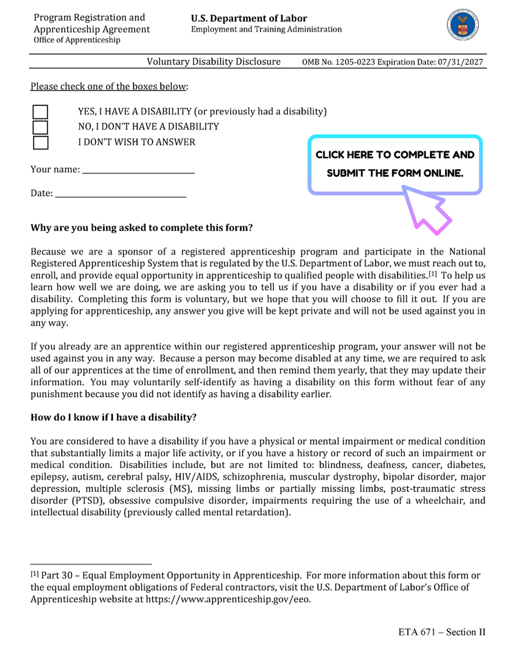 Voluntary Disability Disclosure (Copy)