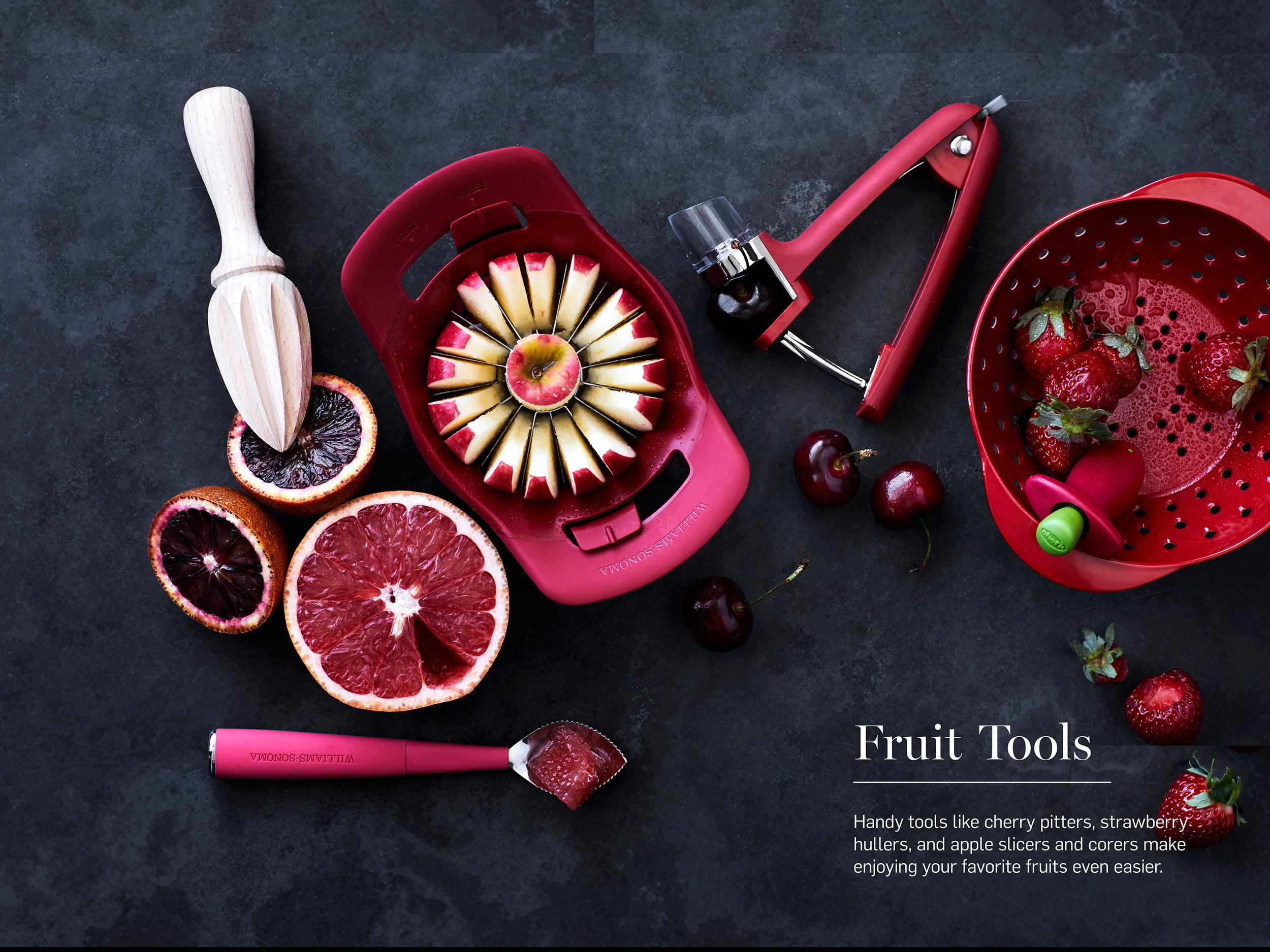 Williams Sonoma Prep Tools Adjustable Apple Slicer & Corer - Red, Fruit  Tools