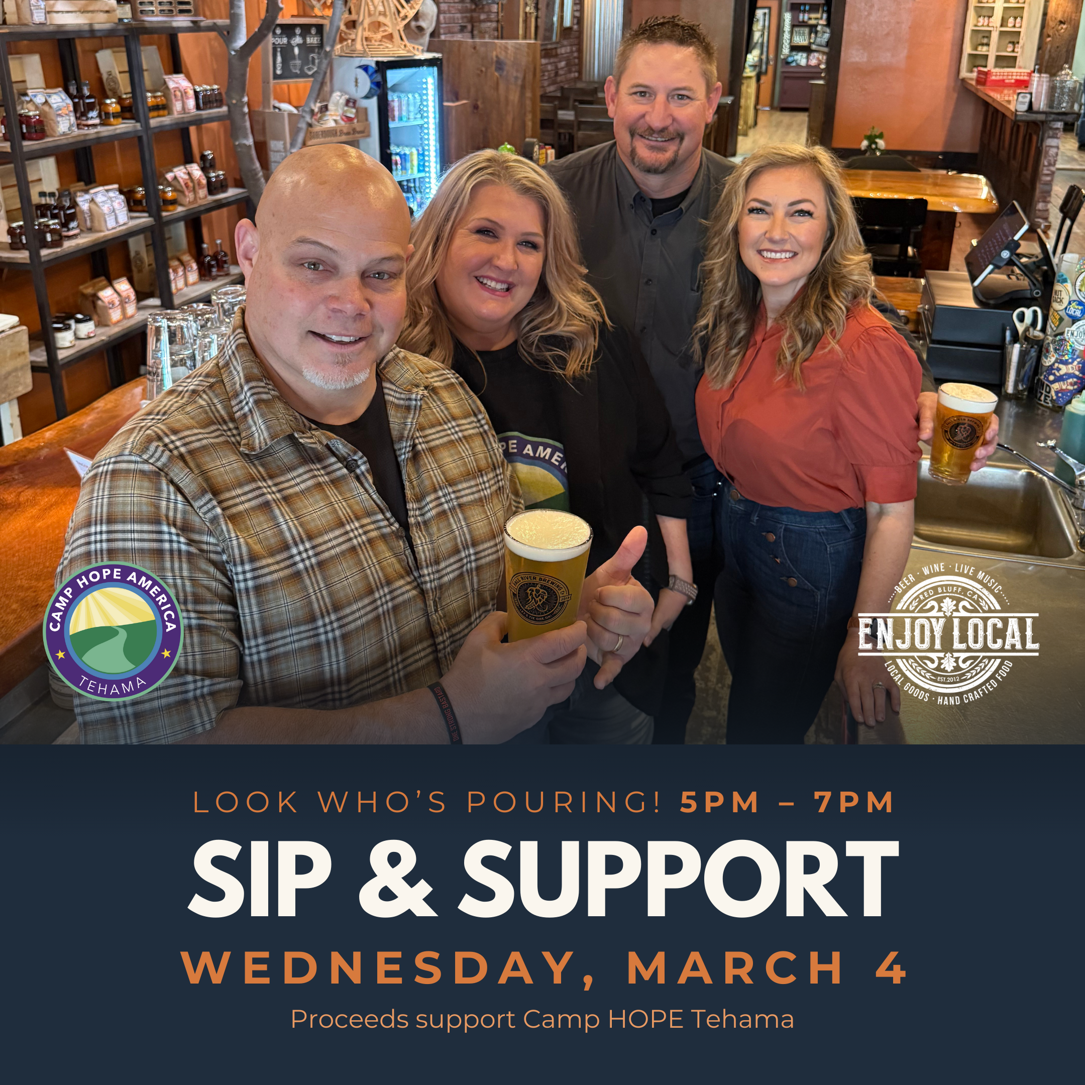 Sip &amp; Support at Enjoy Local