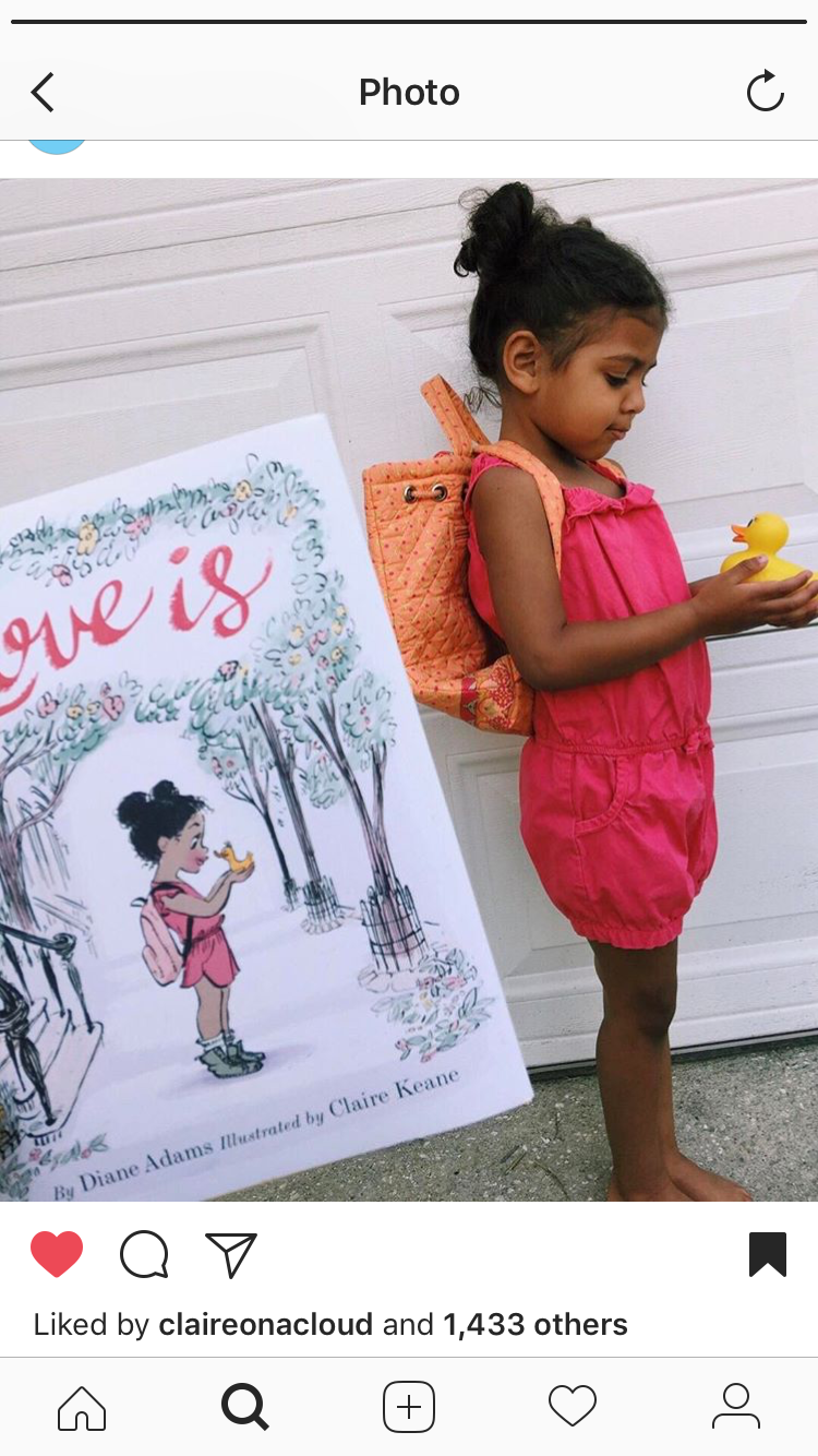  A sweet instagram post about LOVE IS. 