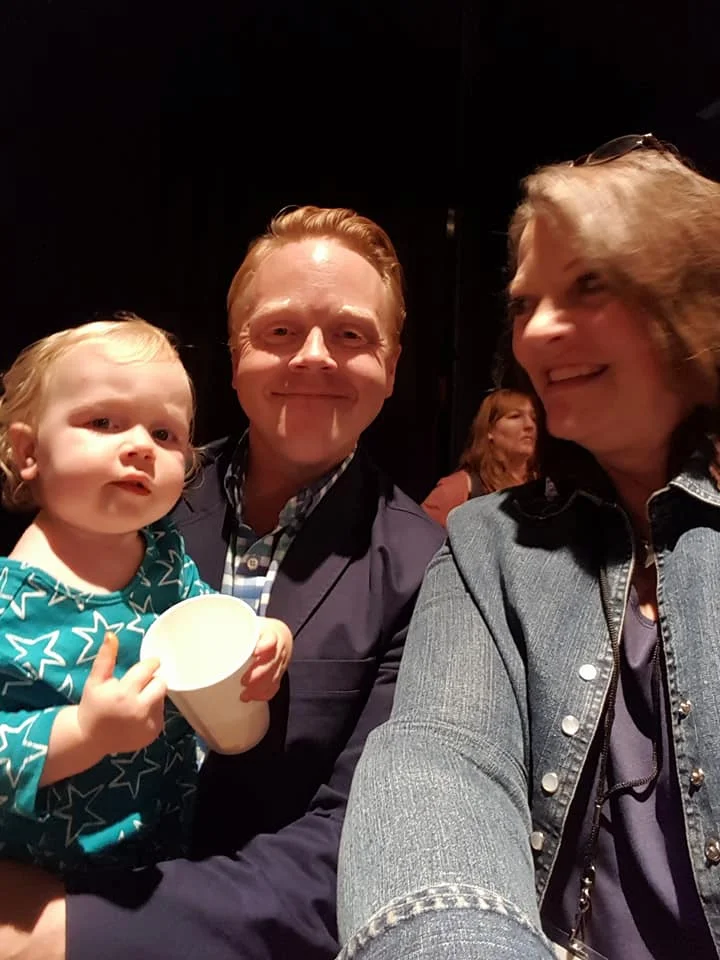 With Jeff Goins and his "little" at the end of #TribeConf 2017. 