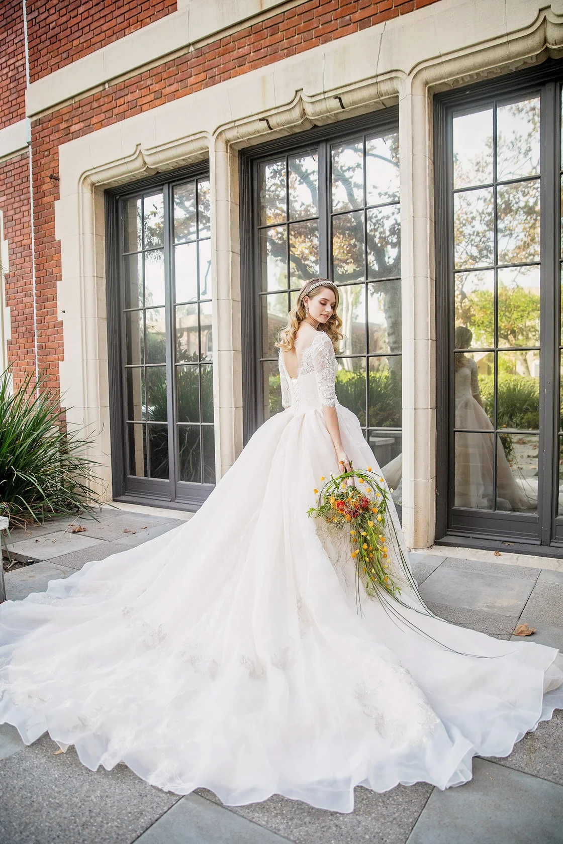 Modern Dramatic Wedding Dress Custom Wedding Gown Los Angeles San Francisco