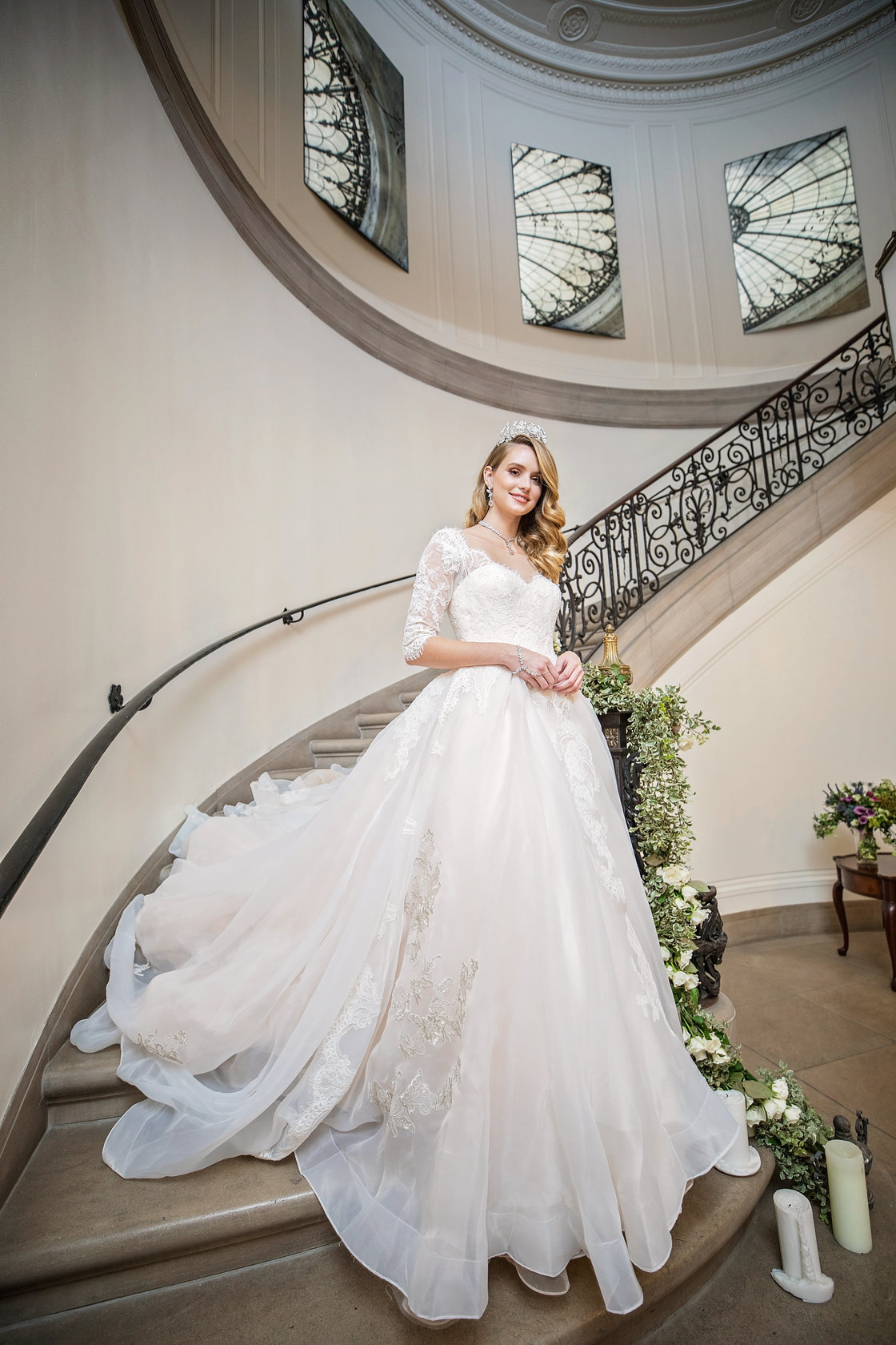 Modern Dramatic Wedding Dress Custom Wedding Gown Los Angeles San Francisco