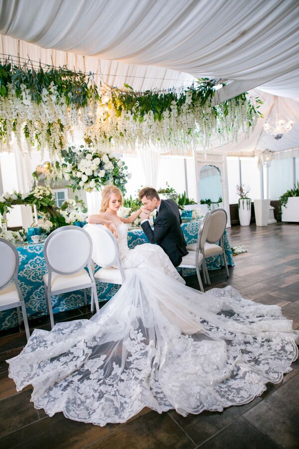 Modern Dramatic Wedding Dress Custom Wedding Gown Los Angeles San Francisco