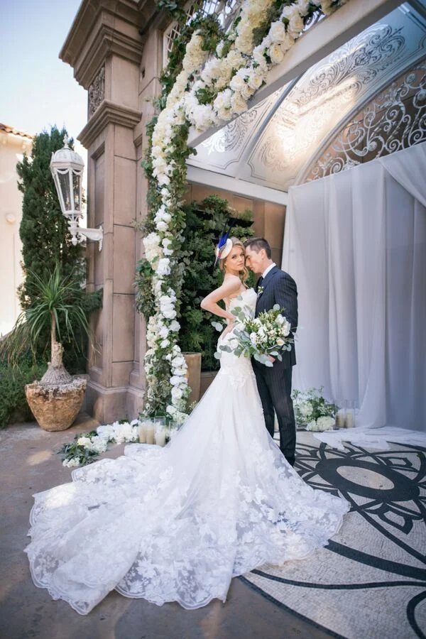 Modern Dramatic Wedding Dress Custom Wedding Gown Los Angeles San Francisco