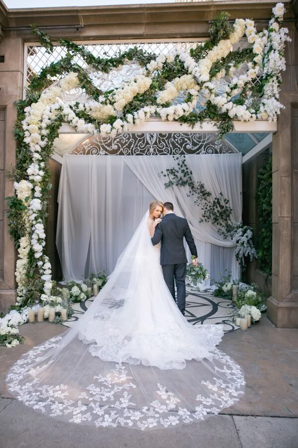 Modern Dramatic Wedding Dress Custom Wedding Gown Los Angeles San Francisco