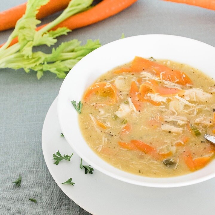 Our Creamy Chicken Soup is back for Fall! We make this soup the old-fashioned way using time and love and you can taste the difference. This hearty and nourishing soup is available to take home by the quart! Words can&rsquo;t express how delicious th