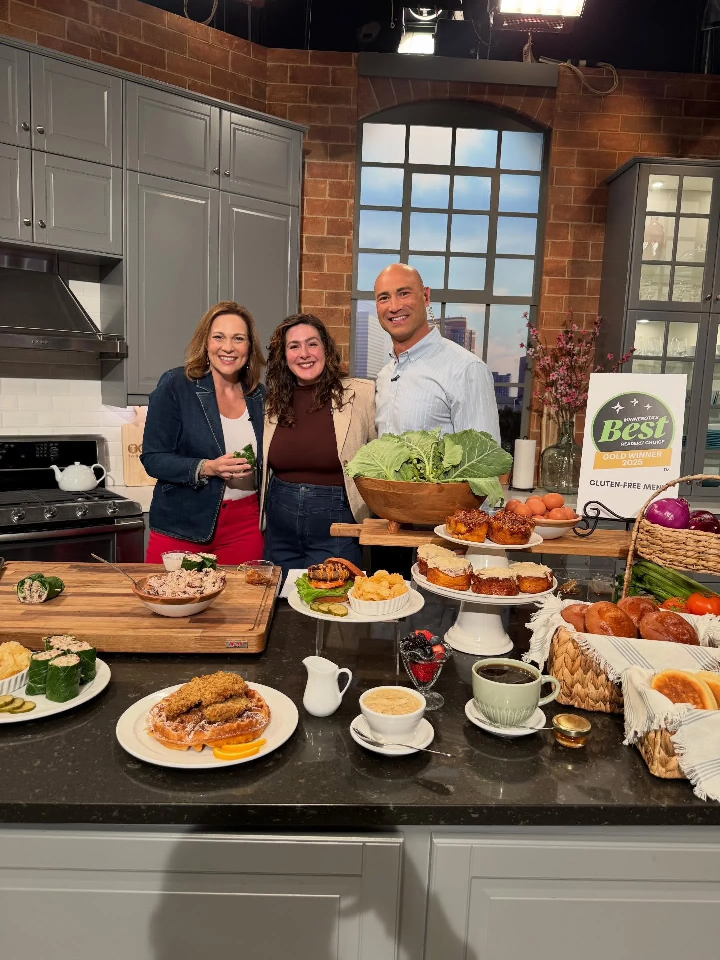 Big Thanks to Elizabeth, Ben and Kelli for having Olivia&rsquo;s Organic Cafe on @twincitieslive to represent Burnsville! 🧜&zwj;♀️ 💙

We had an absolute blast demoing our collard green wrap and sharing some of our favorite gluten-free bites with yo