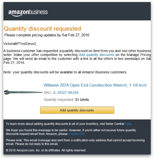 Request For Quantity Discounts Nivi Harishankar