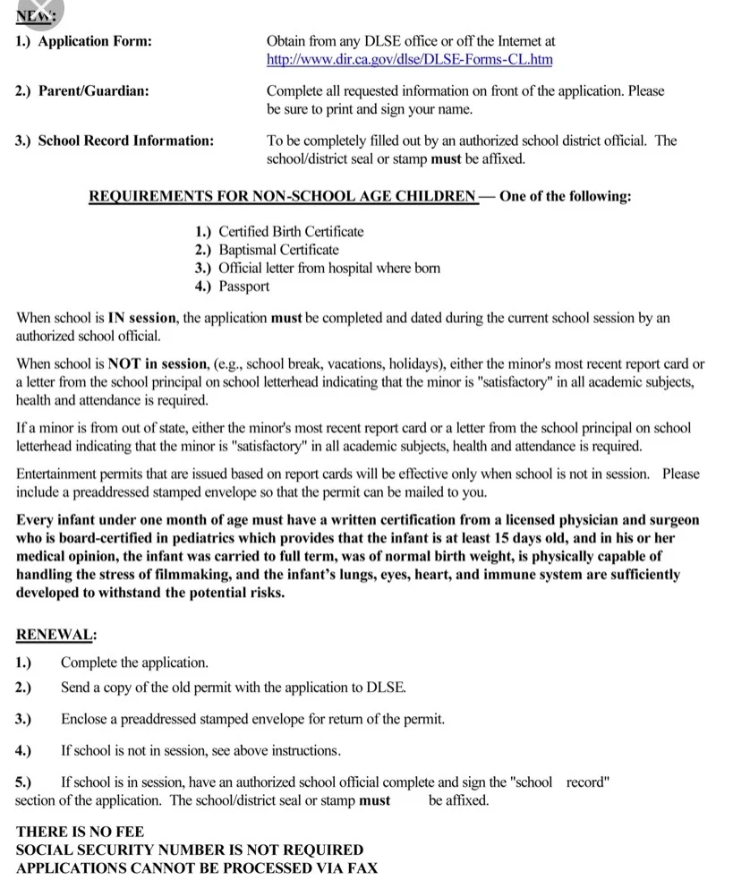 A list of steps to apply for A Work Permit in California…