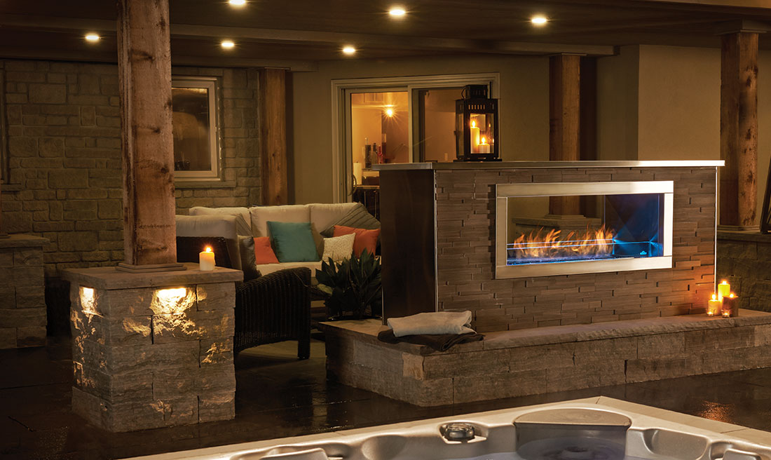 Modern Linear Gas Fireplaces.