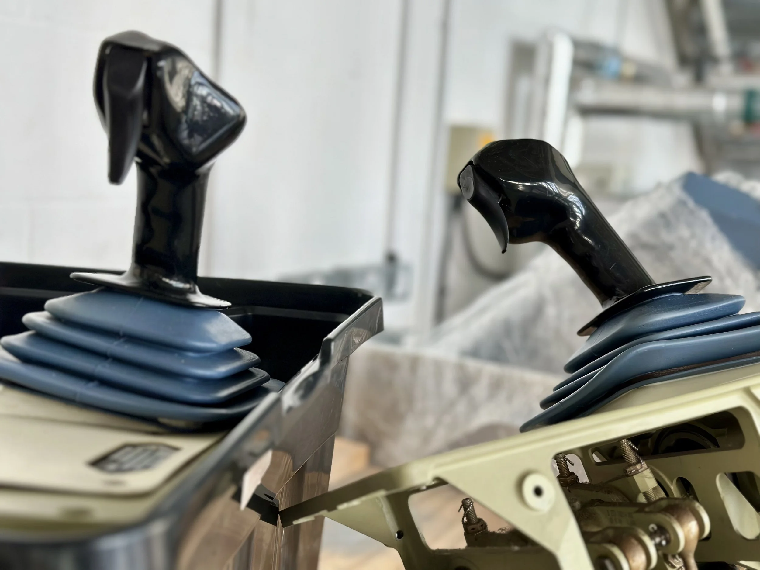 Just arrived - genuine Airbus sidesticks for our new A320 flight simulator experiences 