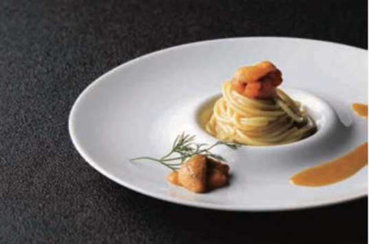 FRESH SEA UNI AND NISEKO MOUNTAIN FIELD NATURAL EGG CARBONARA | TATSUMI