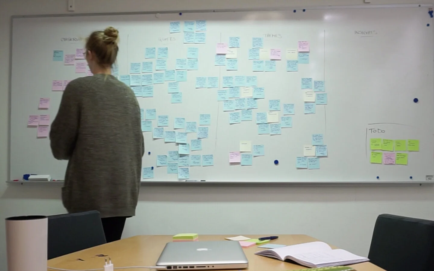 Mapping observations and quotes into insights and opportunities