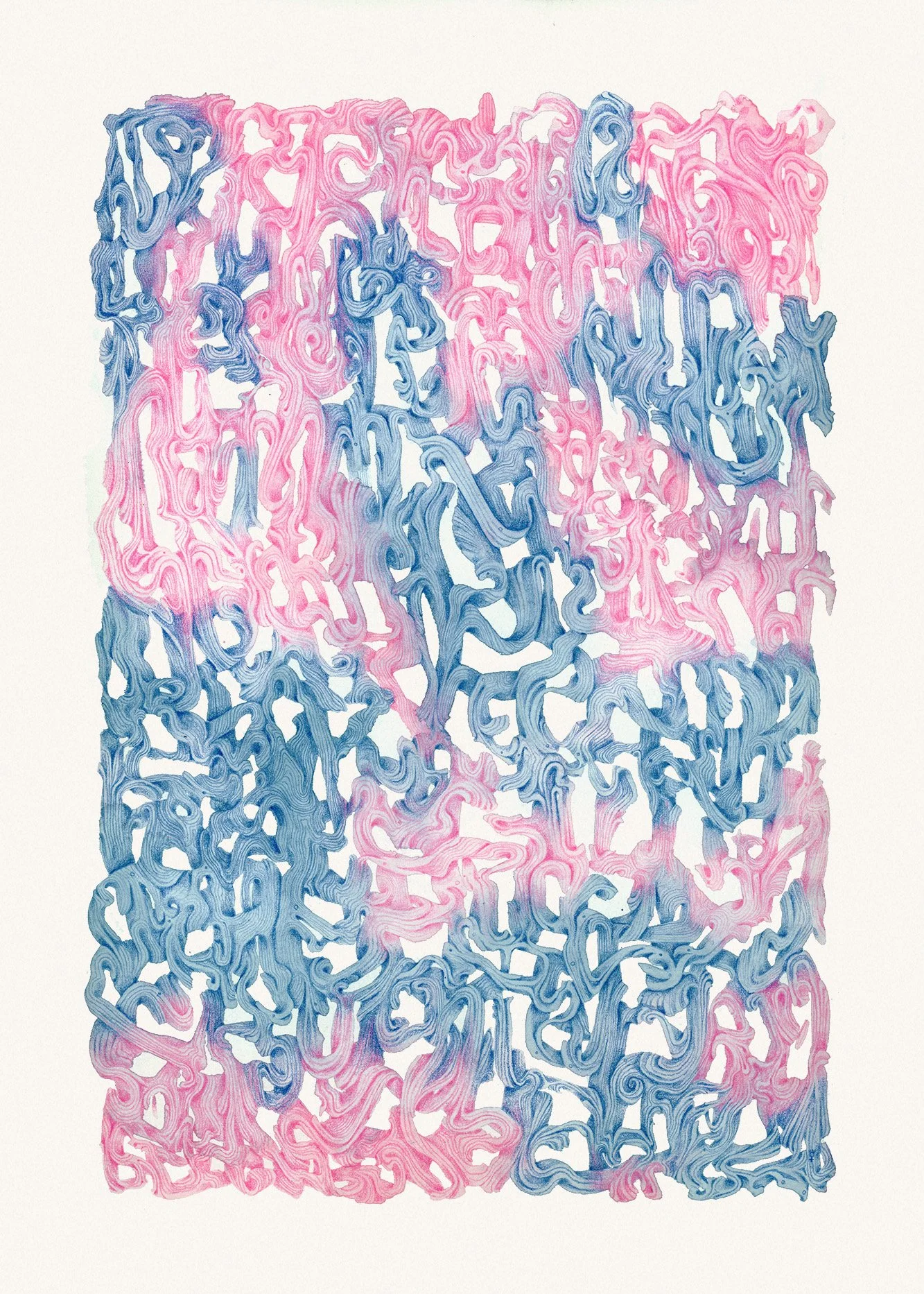 Caution to the Wind, watercolor & colored pencil on paper, 26x36cm, 2020