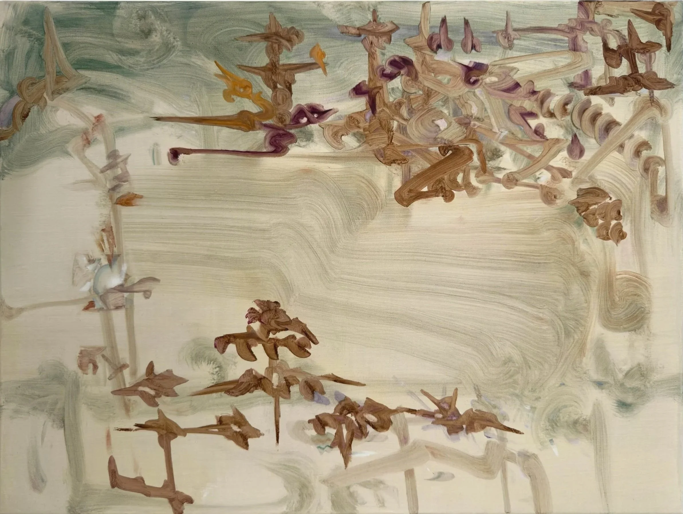 Maslow's Mirage, oil on linen, 18x24in, 2025