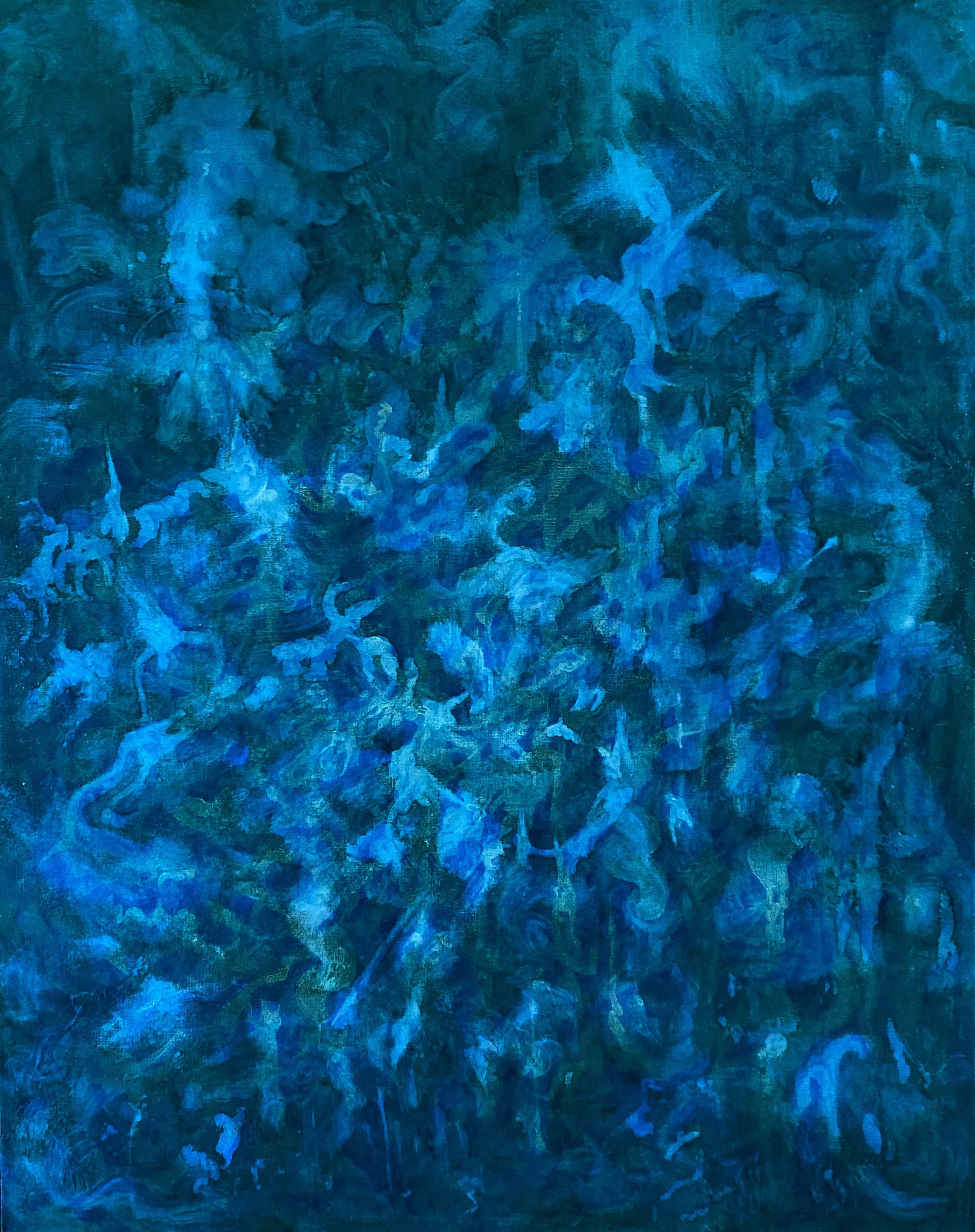 Drowned World, oil on linen, 24x30in, 2023