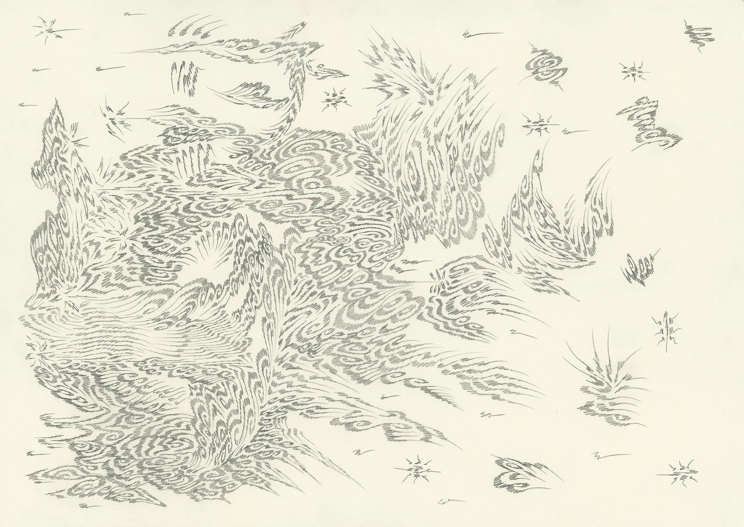 Moon River (Climax Mix), pencil on paper, 13.9x9.8in (35.3x25cm), 2022