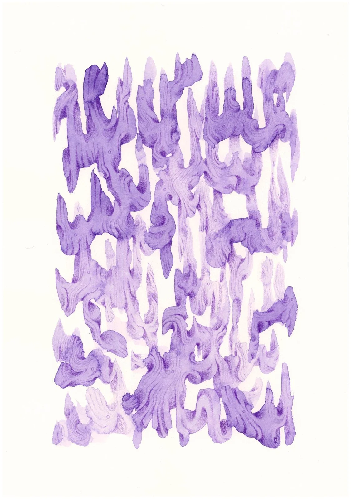 Violet Fragrance, colored pencil & watercolor on paper, 7x10in, 2020