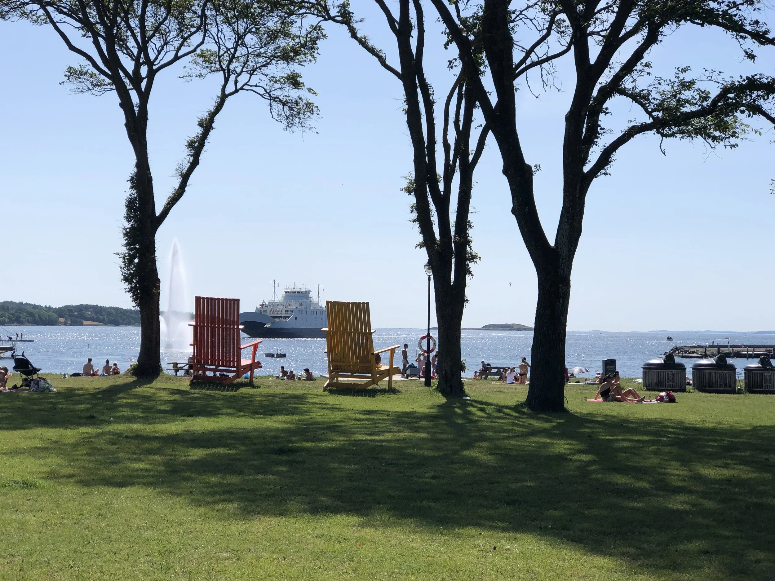 Kanalen i døsig liv en augustsøndag 2019
