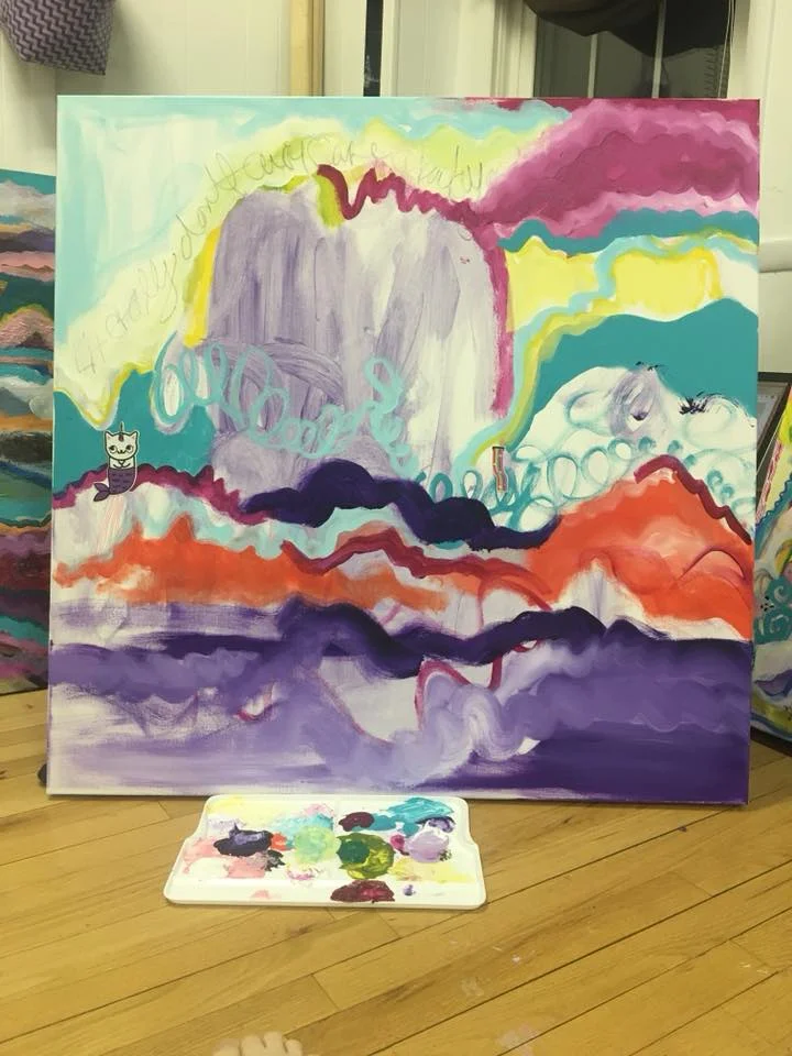 Work in Progress in my Art Studio (what's on the easel)