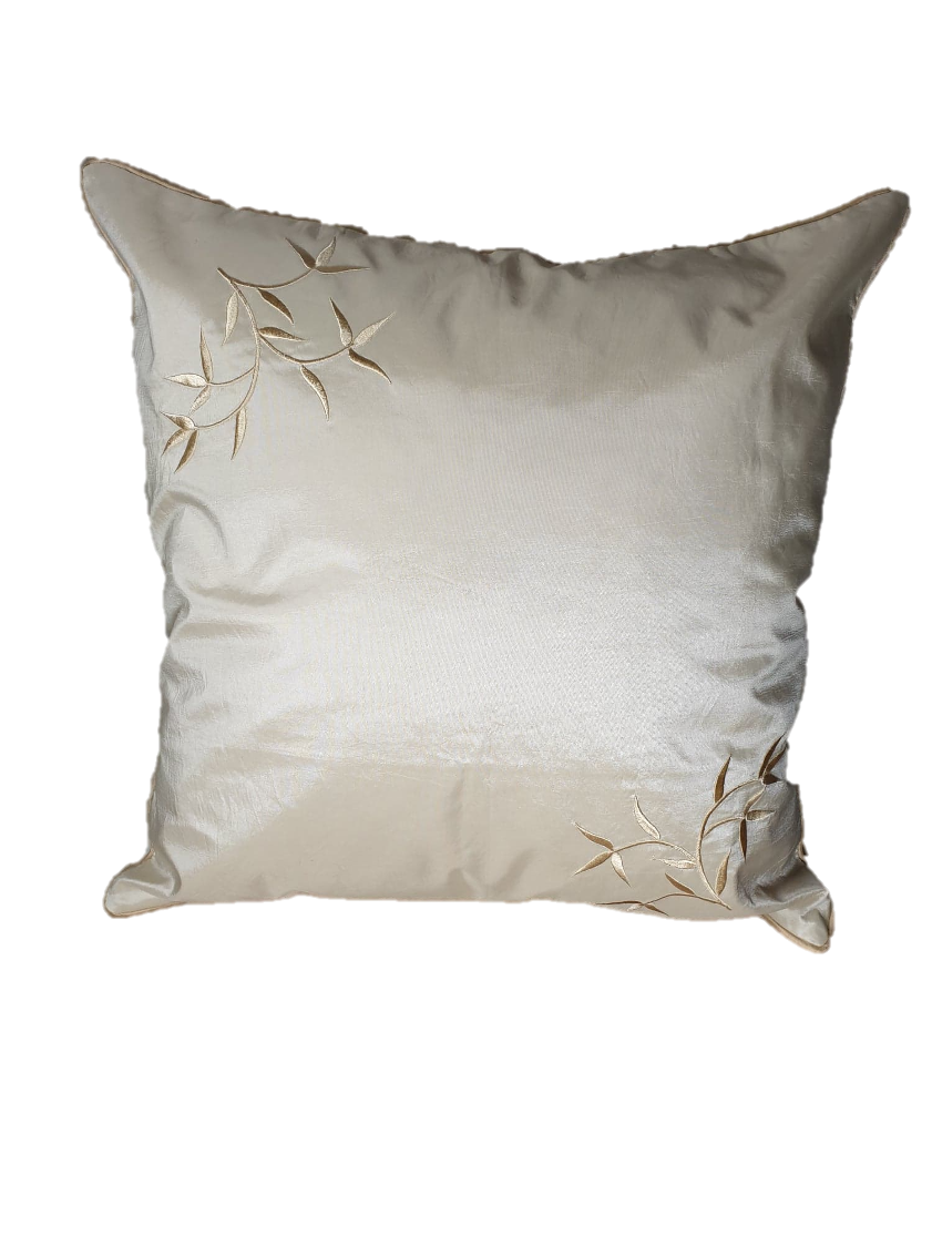 Taie coussin blanc en soie (la paire)