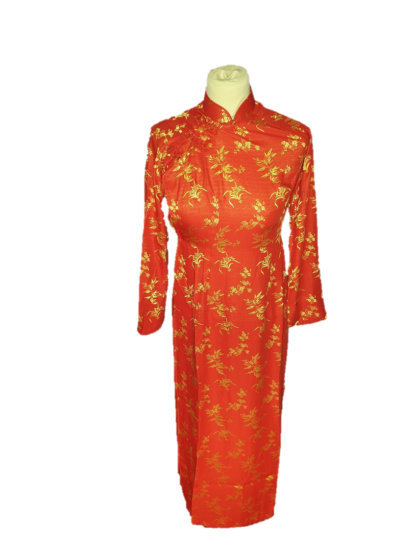 Ao Dai Vietnamien rouge