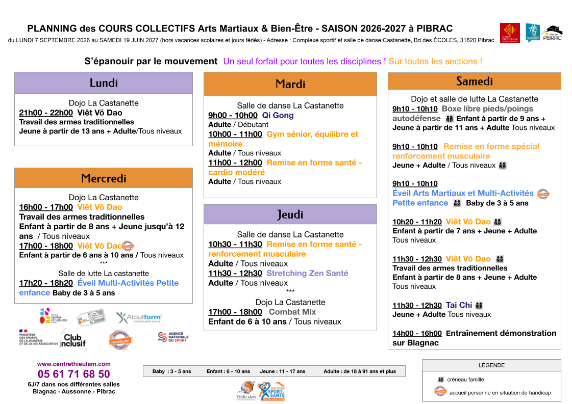 Planning Pibrac Centre Thieu Lam
