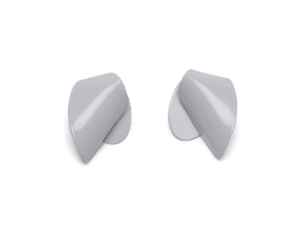 Single Fold Studs, large | light grey