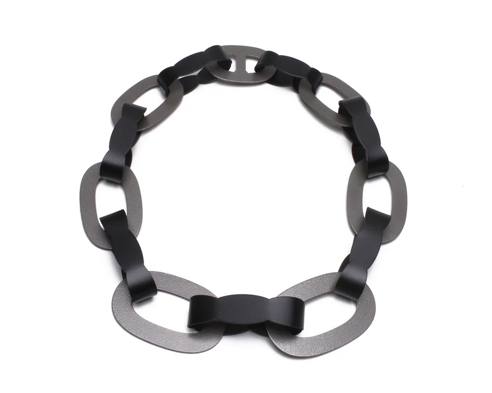 Chain Link Chain | slate grey, flat black