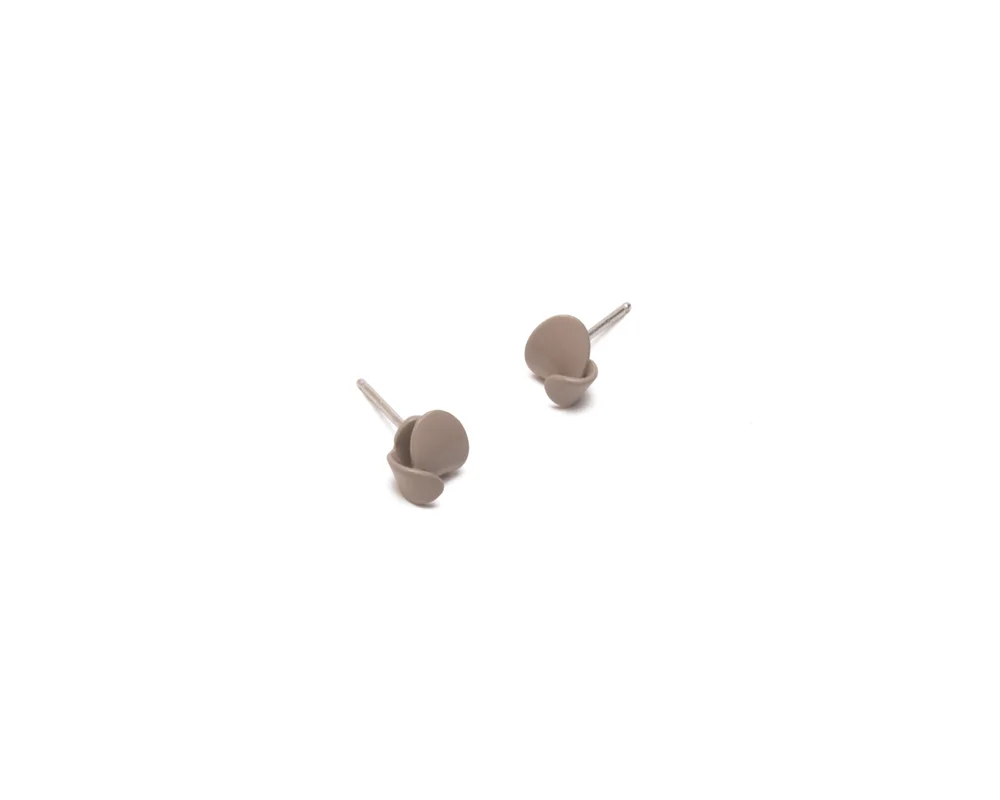 Ballet Grey Folded Studs, small