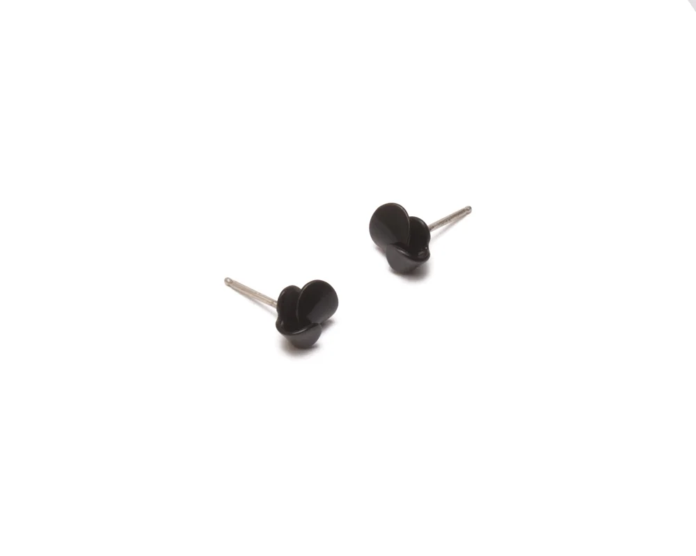 Black Folded Studs, small