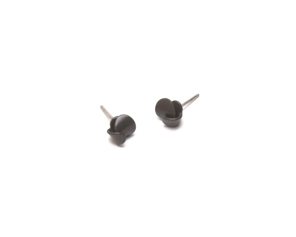 Charcoal Folded Studs, small